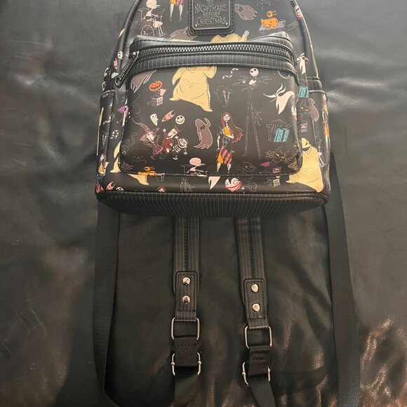 LOUNGEFLY DISNEY NIGHTMARE BEFORE CHRISTMAS MINI BACKPACK - JACK SKELLINGTON main image 9